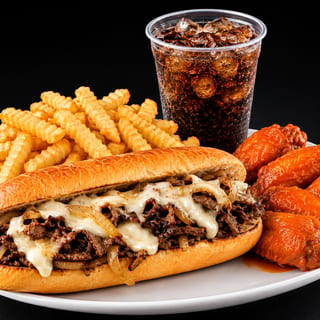 Philly + 5 Wings Combo